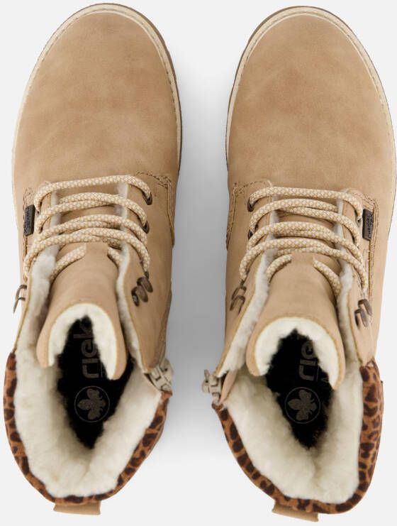 Rieker Veterboots beige Synthetisch