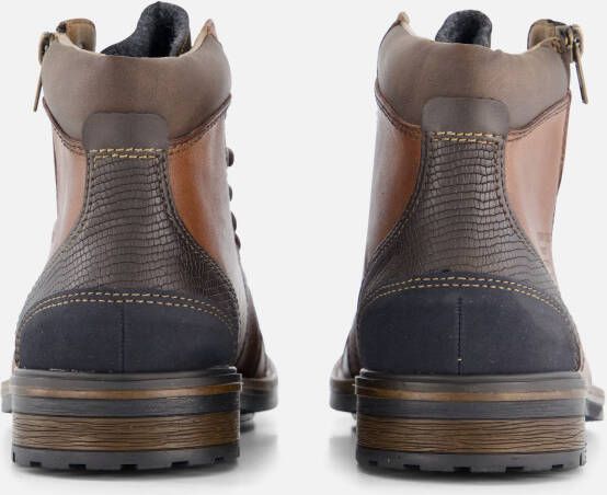 Rieker Veterboots cognac Leer