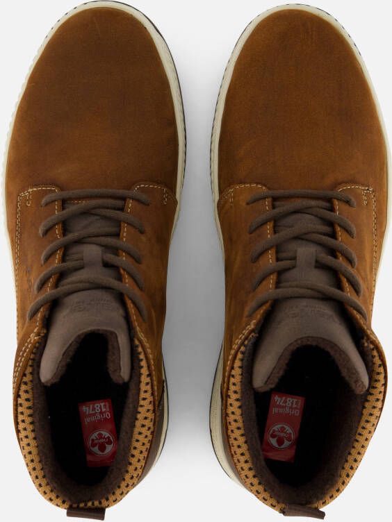 Rieker Veterboots cognac Nubuck
