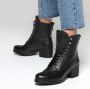 Rieker gevoerde nubuck veterboots bordeauxrood - Thumbnail 7