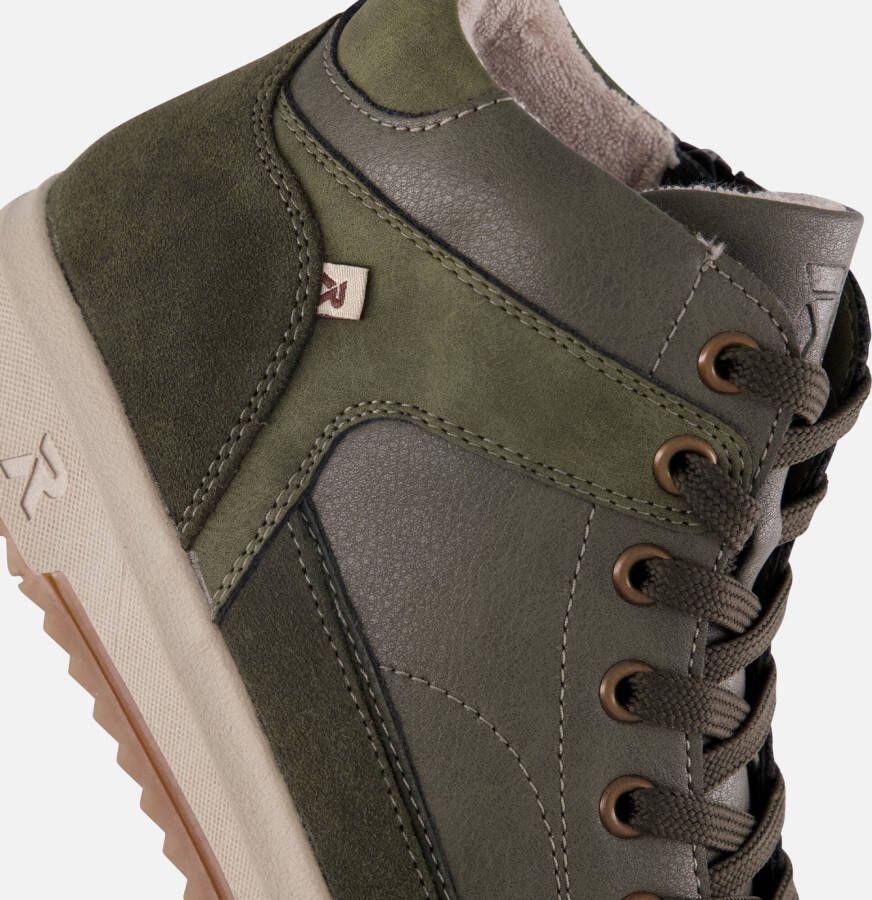 Rieker Veterboots groen Synthetisch