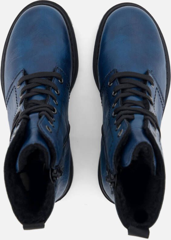 Rieker Veterboots blauw Synthetisch