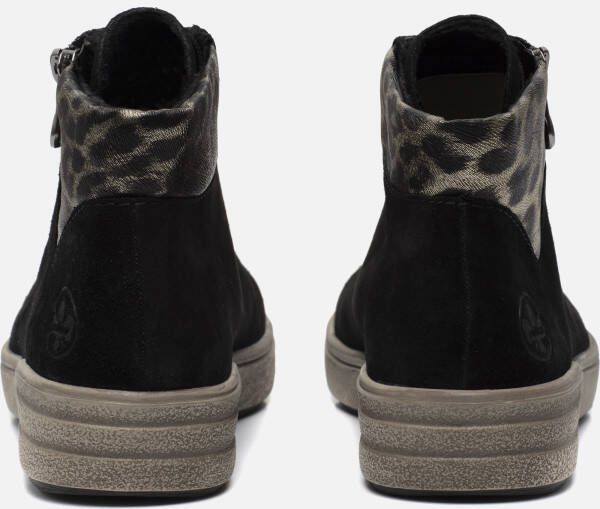 Rieker Veterboots zwart Suede