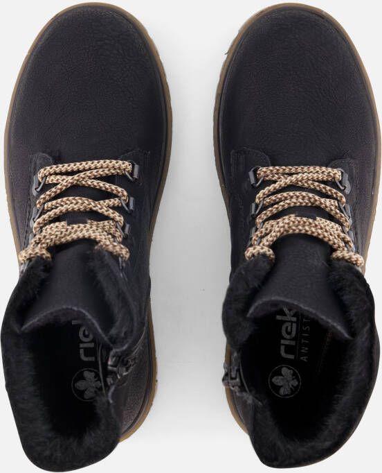 Rieker Veterboots zwart Synthetisch