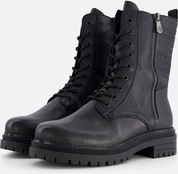 Rieker Veterboots zwart Synthetisch