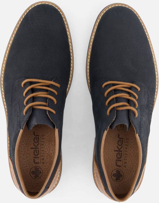 Rieker Veterschoenen blauw Leer