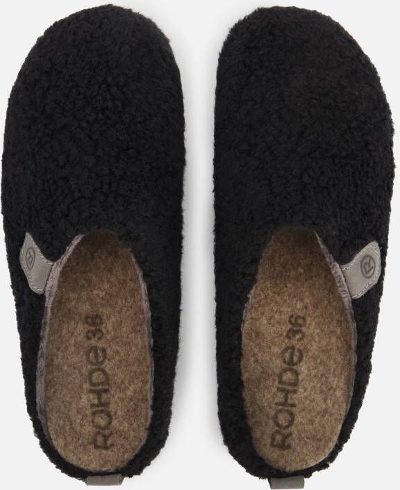 Rohde Pantoffels zwart Synthetisch