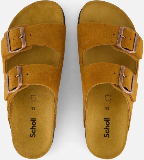 Scholl Josephine Slippers cognac Suede