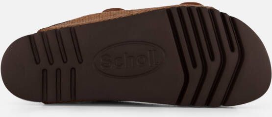 Scholl Noelle Raffia Slippers cognac Textiel