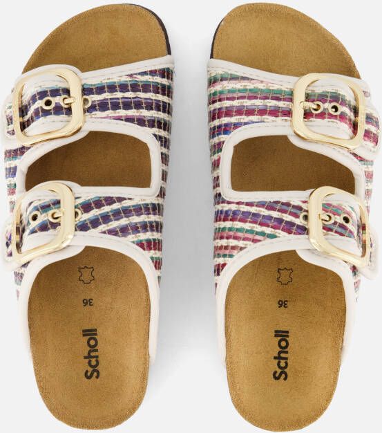 Scholl Noelle Raffia Slippers bruin Synthetisch