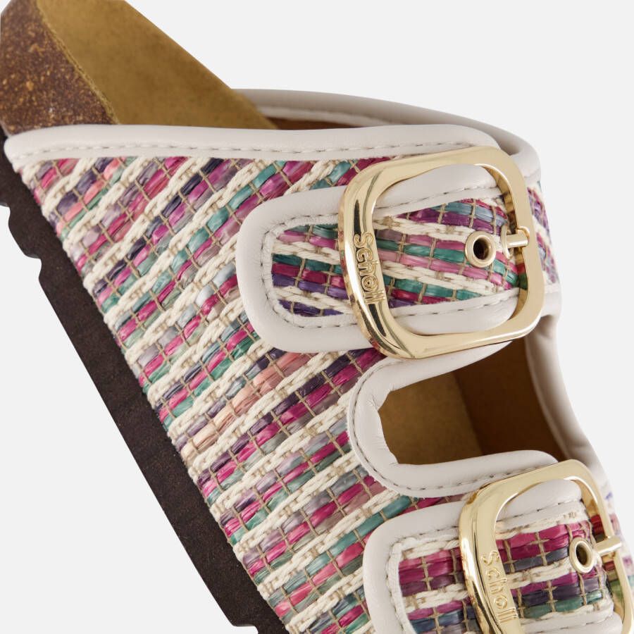 Scholl Noelle Raffia Slippers bruin Synthetisch
