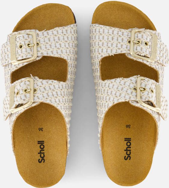 Scholl Noelle Raffia Slippers wit Synthetisch