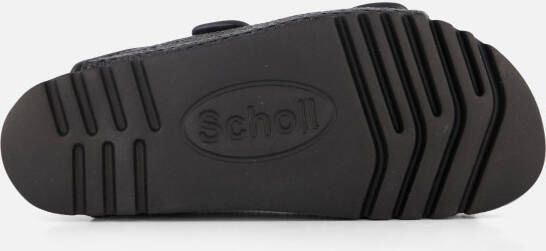 Scholl Noelle Raffia Slippers zwart Textiel