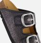 Scholl Noelle Raffia Slippers zwart Textiel - Thumbnail 4