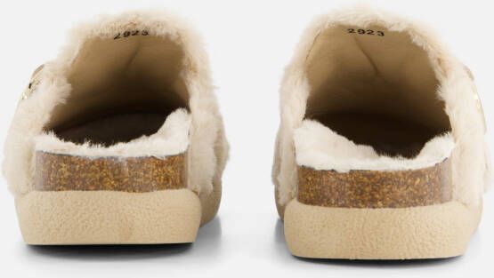 Scholl Pantoffels beige Imitatiebont