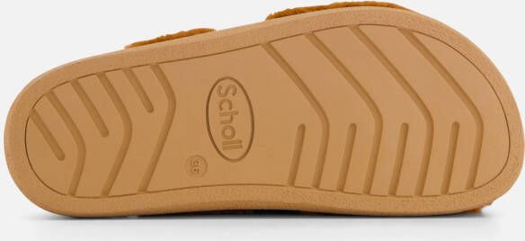 Scholl Pantoffels cognac Imitatiebont