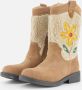 Shoesme suède cowboylaarzen beige Bruin Meisjes Suede Bloemen 26 - Thumbnail 5