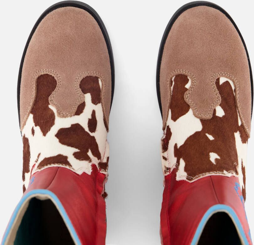 Shoesme Cowboylaarzen rood Leer