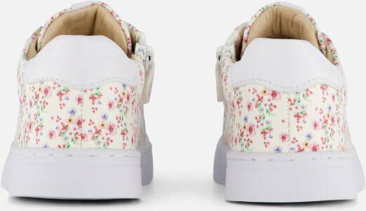 Shoesme Flower Sneakers wit Leer