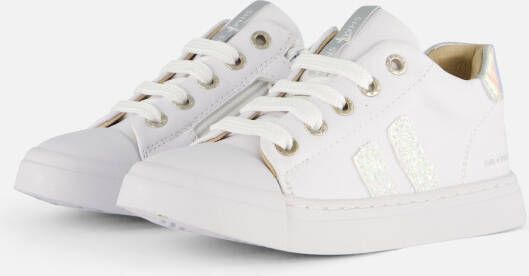 Shoesme Glitter Sneakers wit Leer