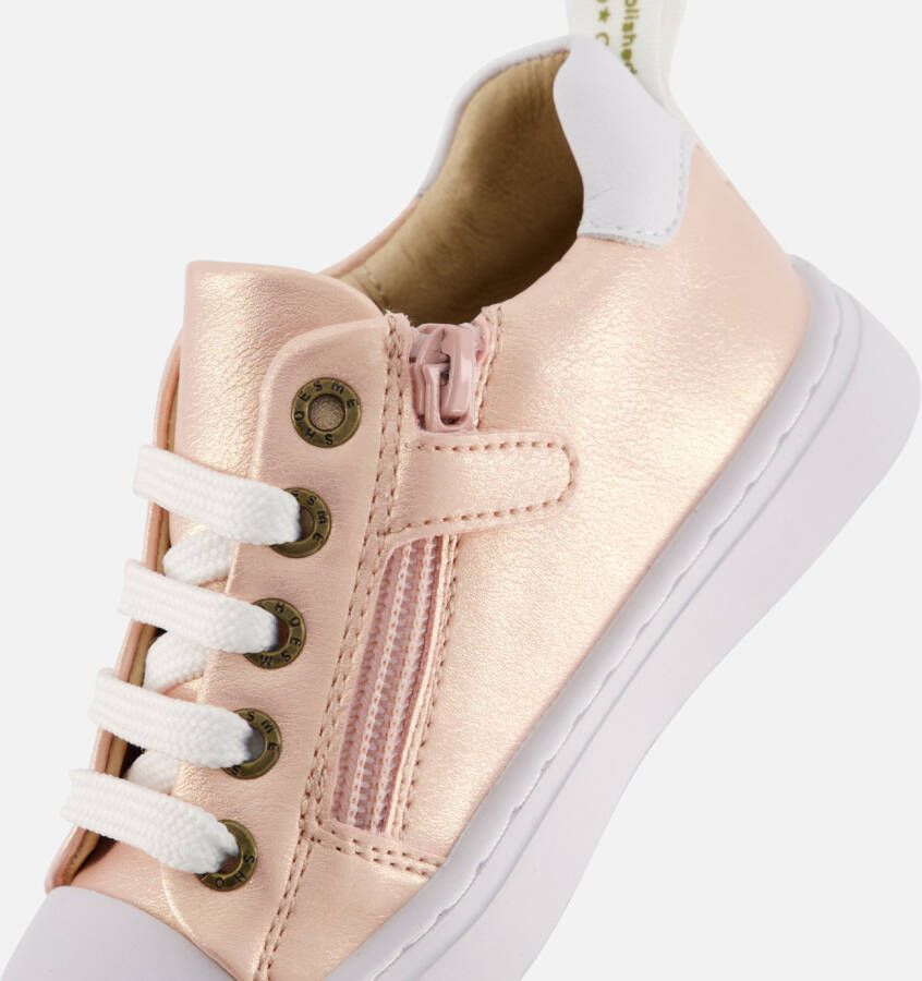 Shoesme Metallic Sneakers roze Leer