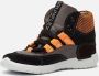 Shoesme RF21W041 C hoge leren sneakers zwart oranje - Thumbnail 4