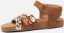 Shoesme cognac sandaal met gekleurde kraaltjes en schelpjes - Thumbnail 9