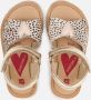 Shoesme leren sandalen met ponyhair goud beige - Thumbnail 4