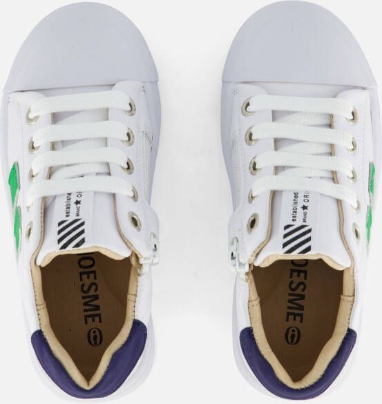 Shoesme S004 B Wit groene veterschoen rubberen neus (32 Kleur Wit ) - Foto 11
