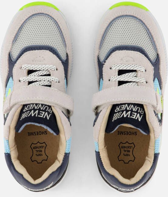 Shoesme Trainer Sneakers grijs Leer