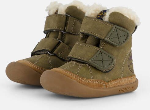 Shoesme Velcro Babyschoenen groen Leer