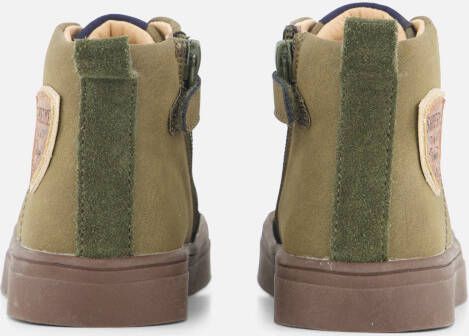 Shoesme Veterboots groen Leer