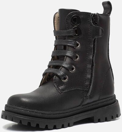 Shoesme Veterboots zwart Leer 22303