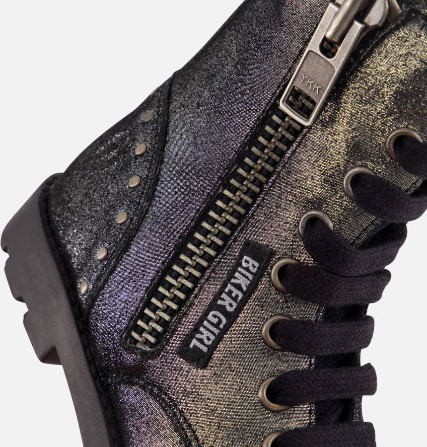Shoesme Veterboots zwart Leer