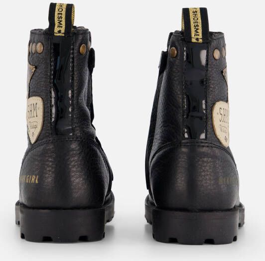 Shoesme Veterboots zwart Leer