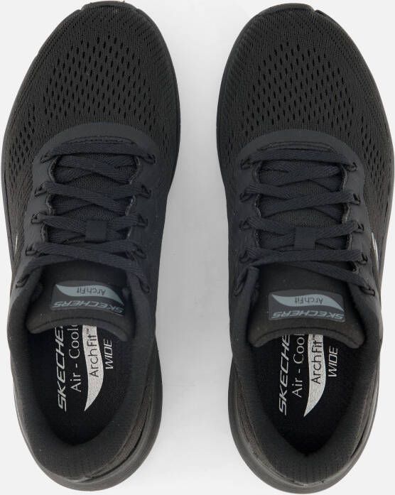 Skechers Arch Fit 2.0 Wide Sneakers zwart Vegan