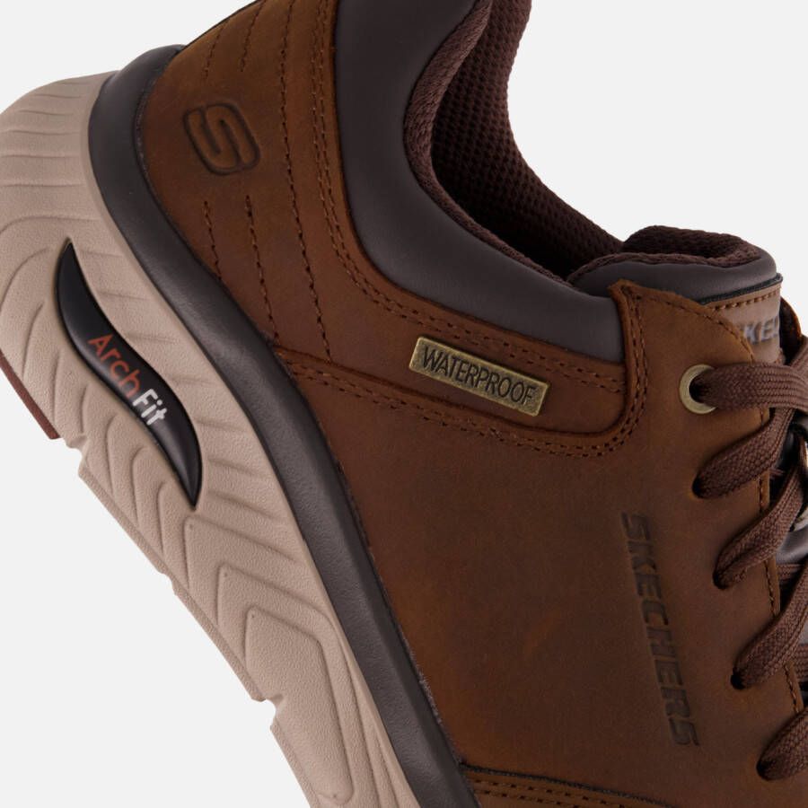Skechers Arch Fit Crosser Sneakers bruin Leer