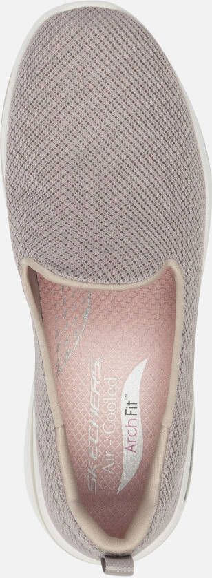 Skechers Arch fit Go Walk Sneakers taupe Textiel