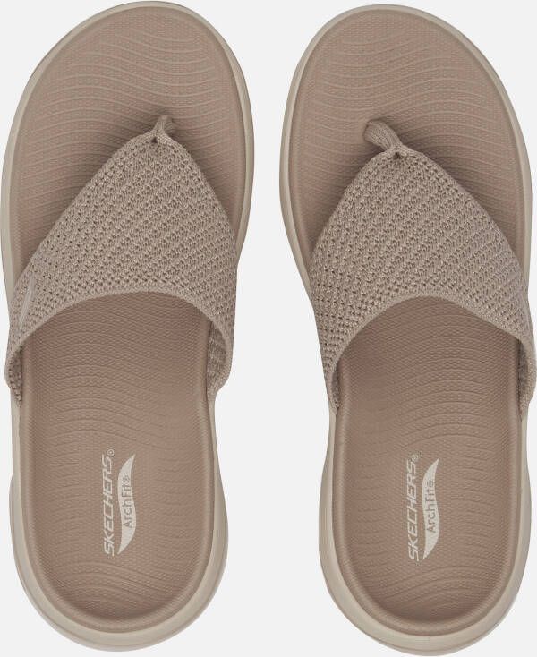 Skechers Arch Fit Slippers zwart Textiel