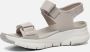 Skechers Stijlvolle platte sandalen voor toeristen Beige Dames - Thumbnail 5