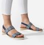 Skechers Beach Kiss Wedge Sandalen blauw Dames - Thumbnail 5