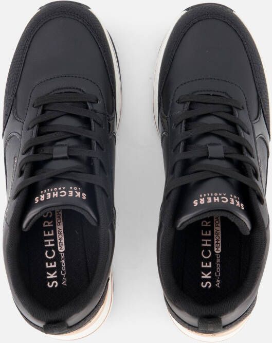 Skechers Billion 2 Fine Shine Wedge Sneakers zwart