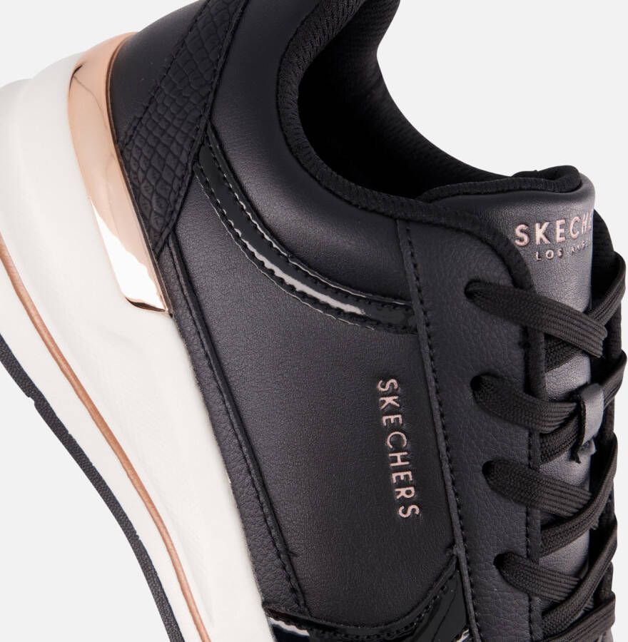 Skechers Billion 2 Fine Shine Wedge Sneakers zwart
