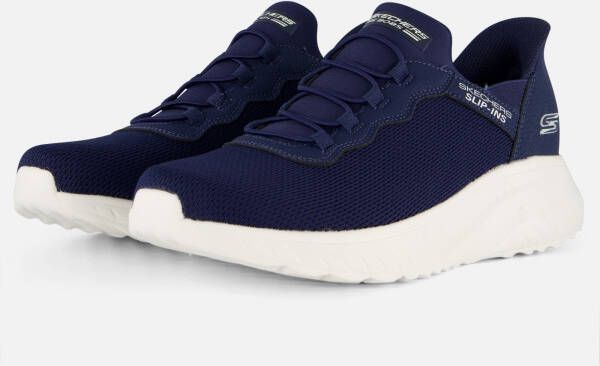 Skechers Bob Sport Instappers blauw Textiel