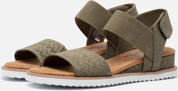 Skechers Bobs Desert Kiss Sandalen groen Textiel