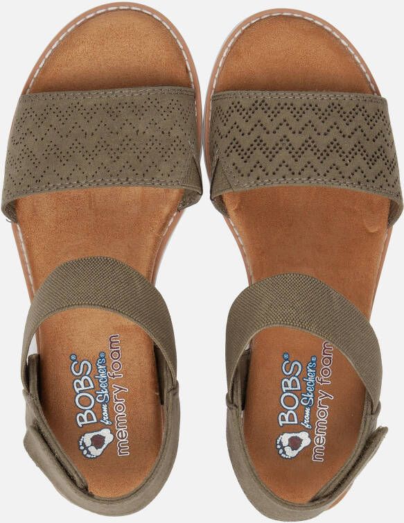 Skechers Bobs Desert Kiss Sandalen groen Textiel