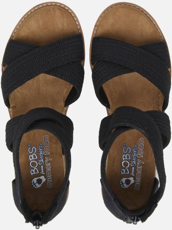 Skechers Bobs Desert Kiss Stretch Sandalen zwart