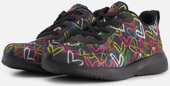 Skechers Bobs Sport Squad Sneakers zwart Textiel