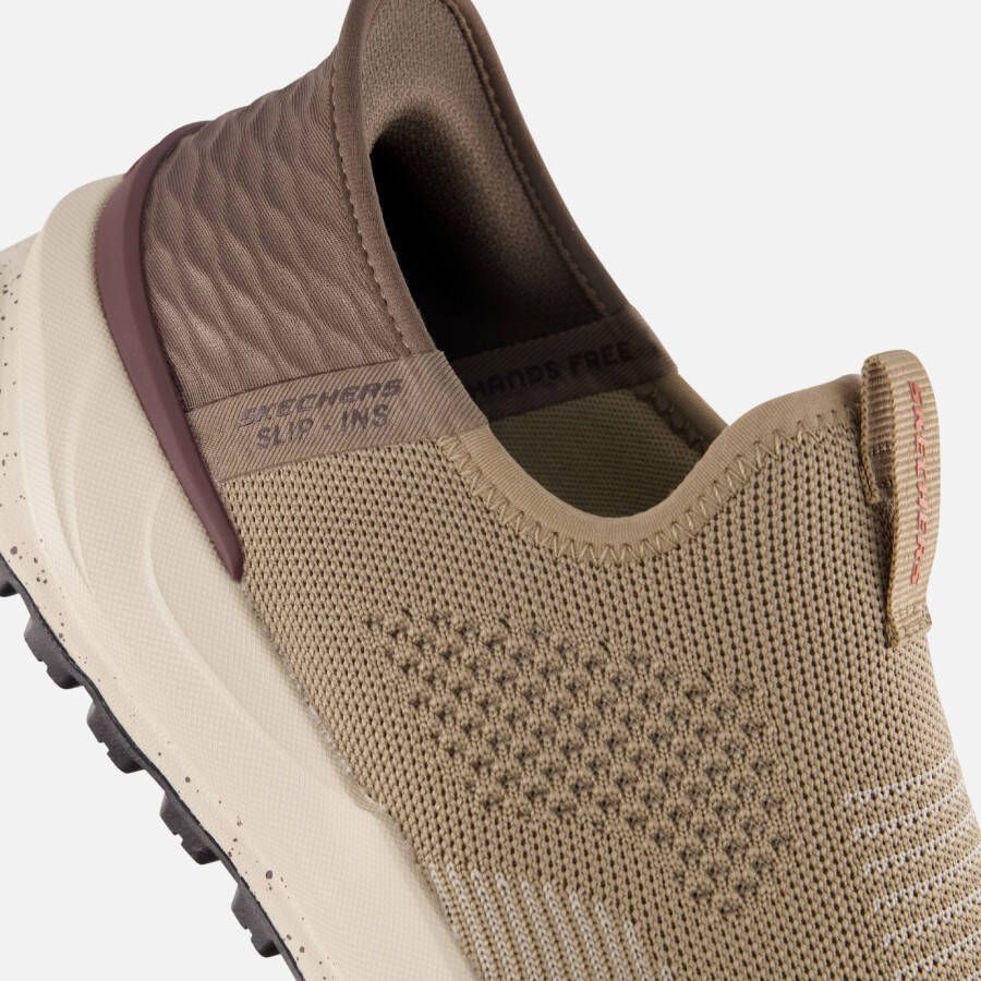 Skechers Bogdin Slip-ins Instappers taupe Textiel