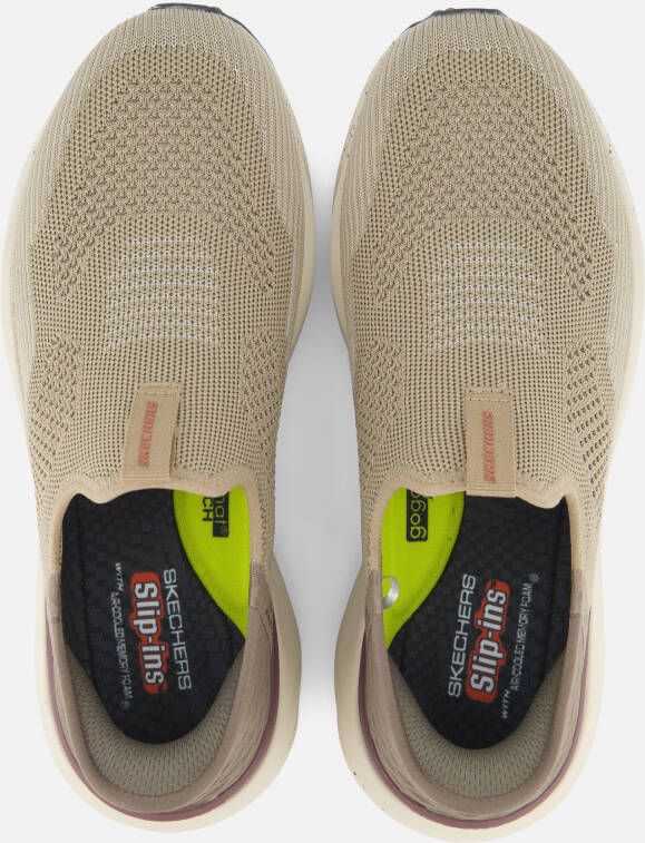 Skechers Bogdin Sneakers taupe Textiel